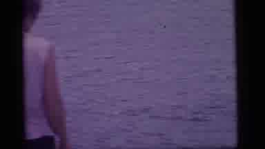 Camden New Jersey US (1960): A Little Boy Try To Swim In The Sea His Father