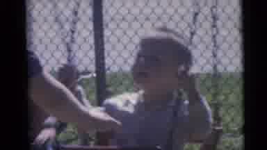 Camden New Jersey USA (1960): The Children Are Swing Playing In The Garden Very