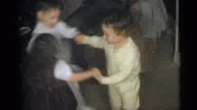 Camden New Jersey USA (1960): Kids Playing Ring Around The Rosy In The House