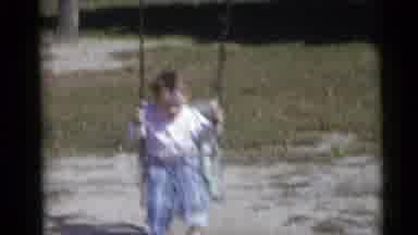 Camden New Jersey USA (1960): The Two Childrens Are Playing In The Park Is