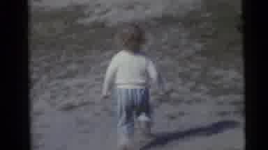 Camden New Jersey USA (1960): Toddler Running Help Child Swings Push Park Sunny
