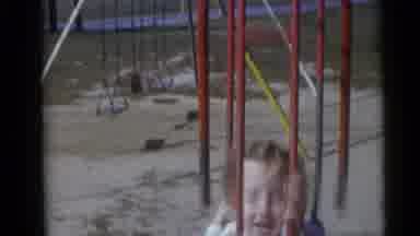 Camden New Jersey USA (1960): The Little Kid Is Playing In The Park Very Happily