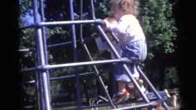 Camden New Jersey USA (1960): Two Young Children Play On Old-Fashioned Metal