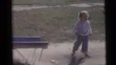 Camden New Jersey USA (1960): Energetic Little Girl Sliding Down A Metal Slide At