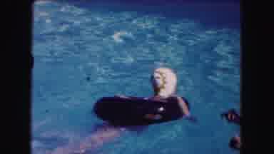 Miami Florida USA (1960): Women Learning To Swim In The Summer In A Clean Pool/