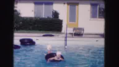 Miami Florida USA (1960): Children Playing In The Swimming Pool And Wearing The