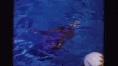 Miami Florida USA (1960): Girl At A Pool In Swimsuit And Swim Cap