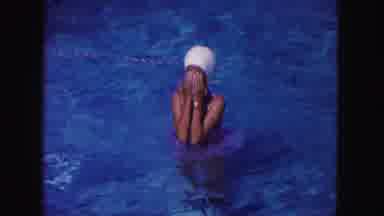 Miami Florida USA (1960): Two Girls Are Enjoying In Swimming Pool And One Girl Is