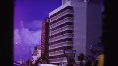 Miami Florida USA (1960): Apartment Buildings On City Avenue Advertisements Many