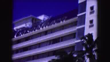 Miami Florida USA (1960): Passing View Of White Casablanca Building On A Bright