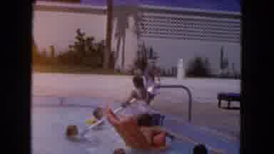 Miami Florida USA (1960): A Group Of Elementary School Aged Girls Swimming And
