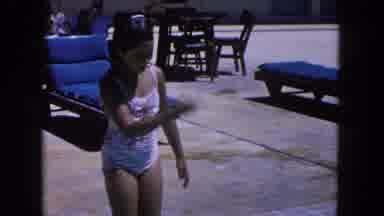 Miami Florida USA (1960): A Sunny Day Depicting Two Young Girls Practicing Jumping