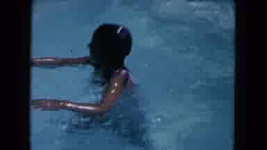 Miami Florida USA (1960): The Childrens Are Swimming In The Swimming Pool They Are