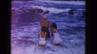 Miami Florida USA (1960): Three Girls On The River Together Wearing Beach Clothes
