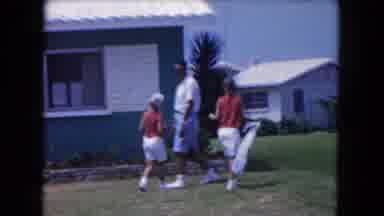 Miami Florida USA (1960): People Walking Around The Beach And Swimming