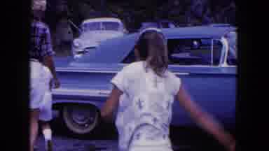 Miami Florida USA (1960): The Family Is Going To The Trip In There Car They Are