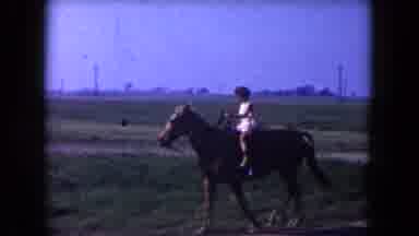 Miami Florida USA (1960): Th Person Are Doing The Horse Riding