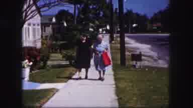 Tampa Florida USA (1960): Old Friends Who Love To Go On Short Walks Together