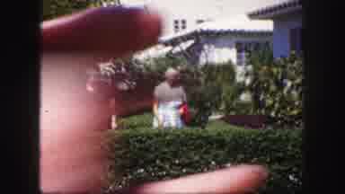 Tampa Florida USA (1960): Four People Stand In Front Of A House Outside Posing For