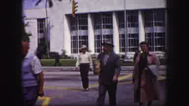 Tampa Florida USA (1960): Many Of The Person Are Walking Outside Of The Building