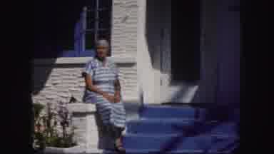 Tampa Florida USA (1960): She Was Sitting On The Tinsel She Watching The Garden