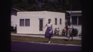 Tampa Florida USA (1960): Woman Cross The Road