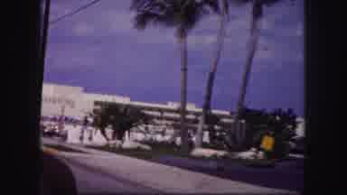 Tampa Florida USA (1960): View Of White Building And Parking Lot On A Sunny Day
