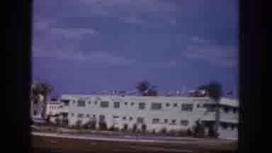 Tampa Florida USA (1960): Residential Area Of ââWhite Buildings With Cars At The