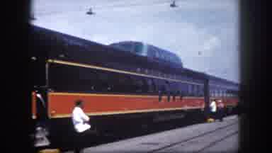Tampa Florida USA (1960): The Train Is Stopping In The Junction And The Passengers