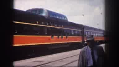 Tampa Florida USA (1960): Passenger Train Waits For The Moment To Continue Its