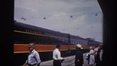 Tampa Florida USA (1960): The Train Were Moving On The Railway Station One Man Was