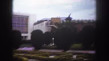 Tampa Florida USA (1960): Square With Monument Statue Surrounded By Pine Trees And