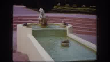 Tampa Florida USA (1960): Decorative Fountain At The Entrance To A Large Complex