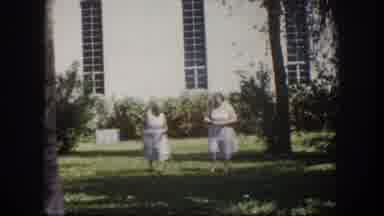 Tampa Florida USA (1960): The Two Old Ladies Were Talking About Something In The