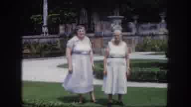 Tampa Florida USA (1960): Women In Very Beautiful And Well-Kept Garden In Front Of