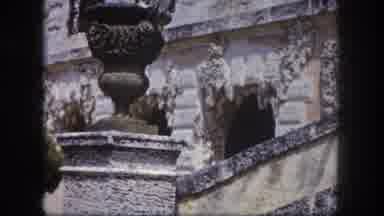 Tampa Florida USA (1960): Old Stone Steps And Stone Pillar