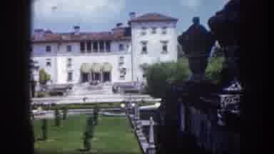 Tampa Florida USA (1960): Lovely Garden And Water Fountain Outside Of The Large