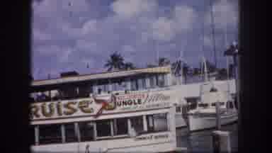 Tampa Florida USA (1960): Movement In A Marina With Many Boats With Passengers On