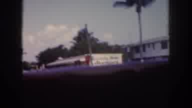 Tampa Florida USA (1960): Passing Harbor With White Building Two Tan Buildings And
