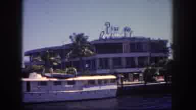 Tampa Florida USA (1960): A View From The Water Of A Big Mansion On The Water