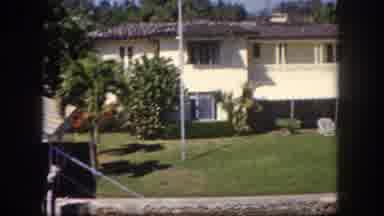 Tampa Florida USA (1960): Small White Tent In Front Of Enormous Two Story Home