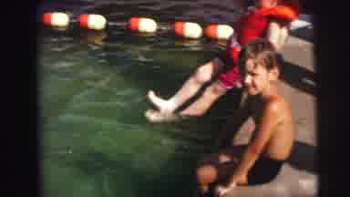 Lynbrook New York (1976): Parents Preparing To Let Their Children Go Into A Lake
