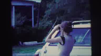 Lynbrook New York (1976): The Girl Observing The House While Her Mom Is Non
