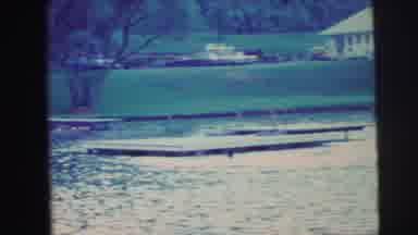 Lynbrook New York (1976): There Are Houses And Natural Fountains Around The Lake