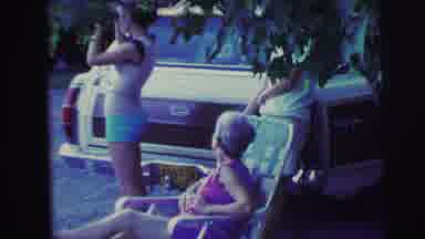 Lynbrook New York (1976): A Young Lady Is Taking Video And The Old Lady Is Talking