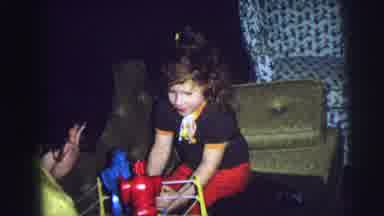 Lynbrook New York (1976): A Two Children's Sitting On Sofa Are Enjoying Playing
