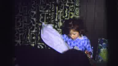 Lynbrook New York (1976): Children Opening Presents On Christmas Morning