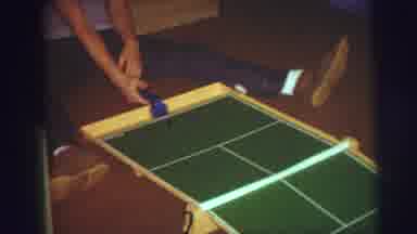 Lynbrook New York (1976): A Two Persons Were Playing A Type Of Table Tennis In
