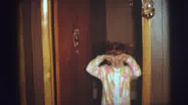 Lynbrook New York (1976): Children Walking Out Of Bedroom Rubbing Eyes And Lamp On