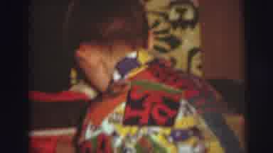 Lynbrook New York (1976): Little Boy In Pajamas Running Around Living Room On